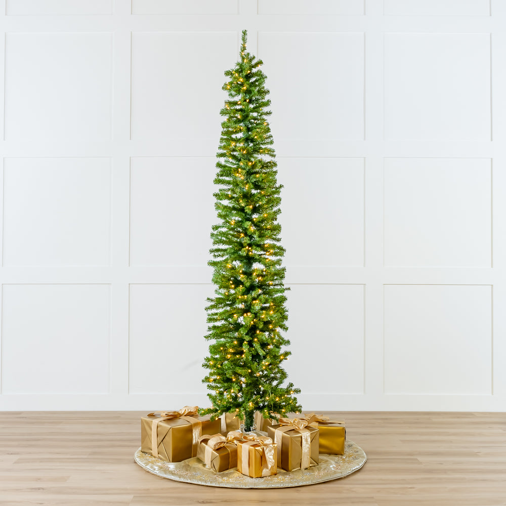 Pencil Tree Pre-Lit Clear Lights