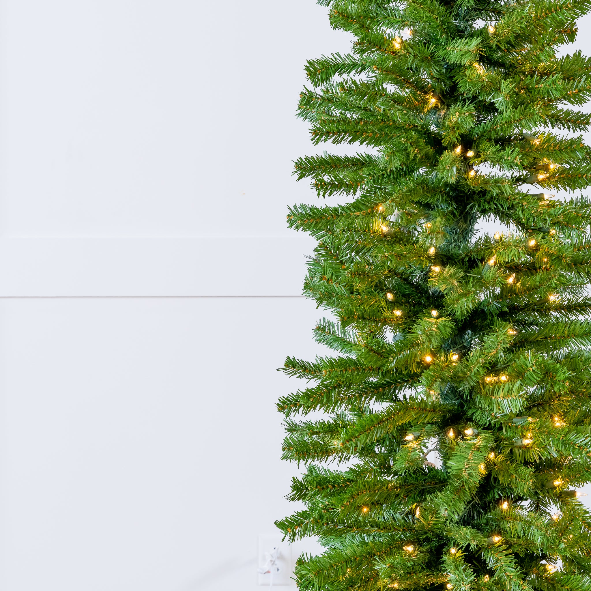 Pencil Tree Pre-Lit Clear Lights