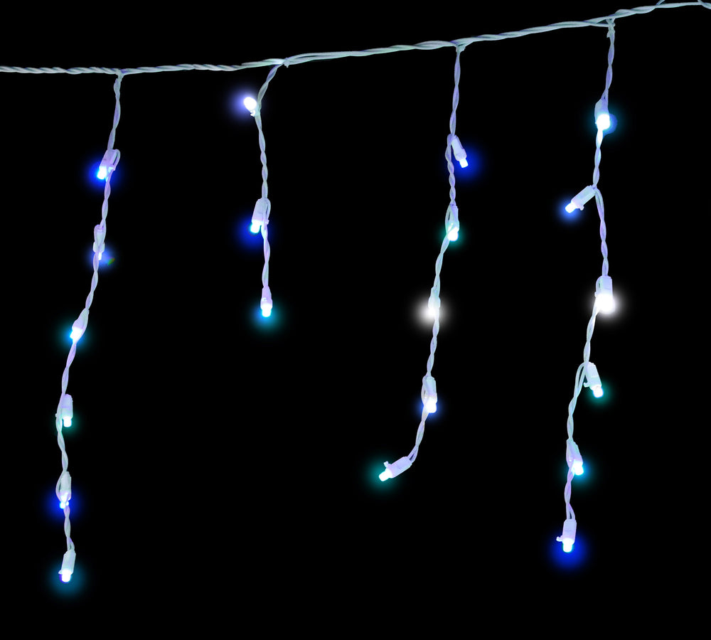 7.5 FT Icicle RGBWW With White Cord