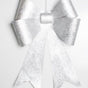 30" Silver Glitter Bow