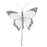 9" Silver Butterfly Pick