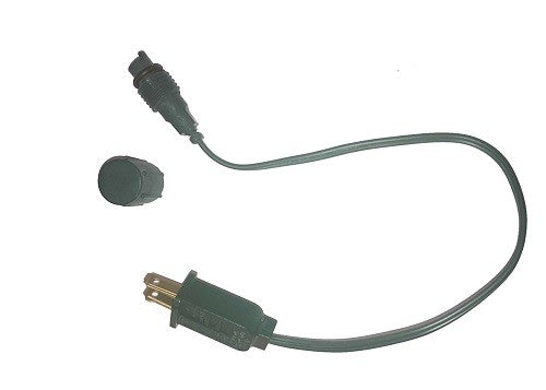12" Green Coaxial Power Cord