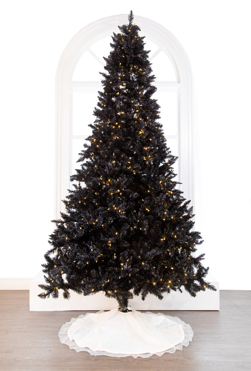 Black Tinsel Tree Pre Lit