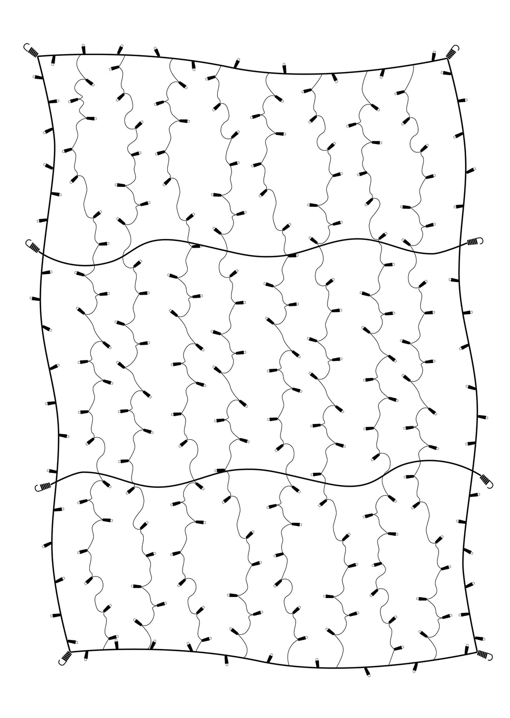 Warm White LED Trunk Lights With Grey Net